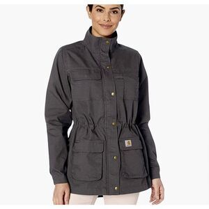 Carhartt Women’s Utility Jacket Smithville Cargo Workwear Full Zip Gray XXL 20
